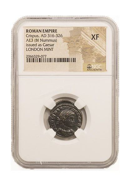 Crispus Roman AE3 (AD 304-326) NGC – London Mint
