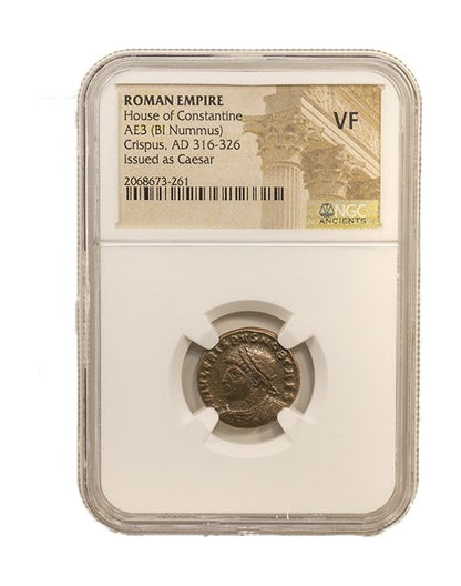 Crispus Roman AE (AD 304-326) NGC