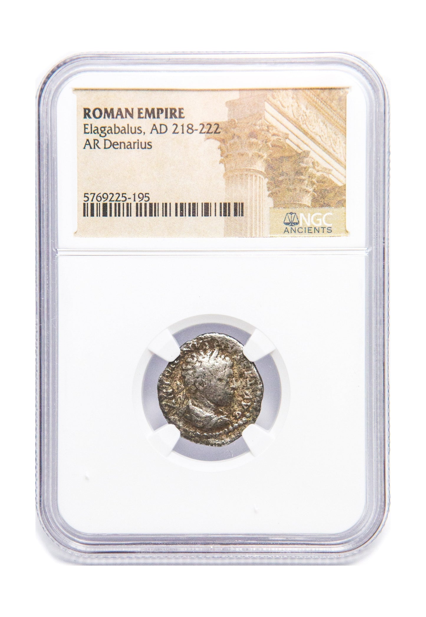 Elagabalus Roman Silver Denarius (AD 218-222) NGC