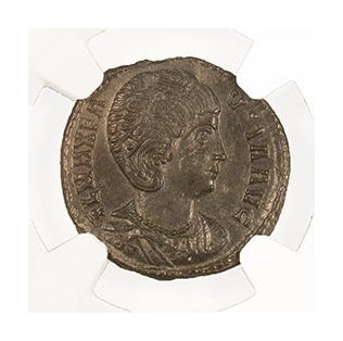 Roman Bronze AE3 Of Fausta (AD 307–326) NGC