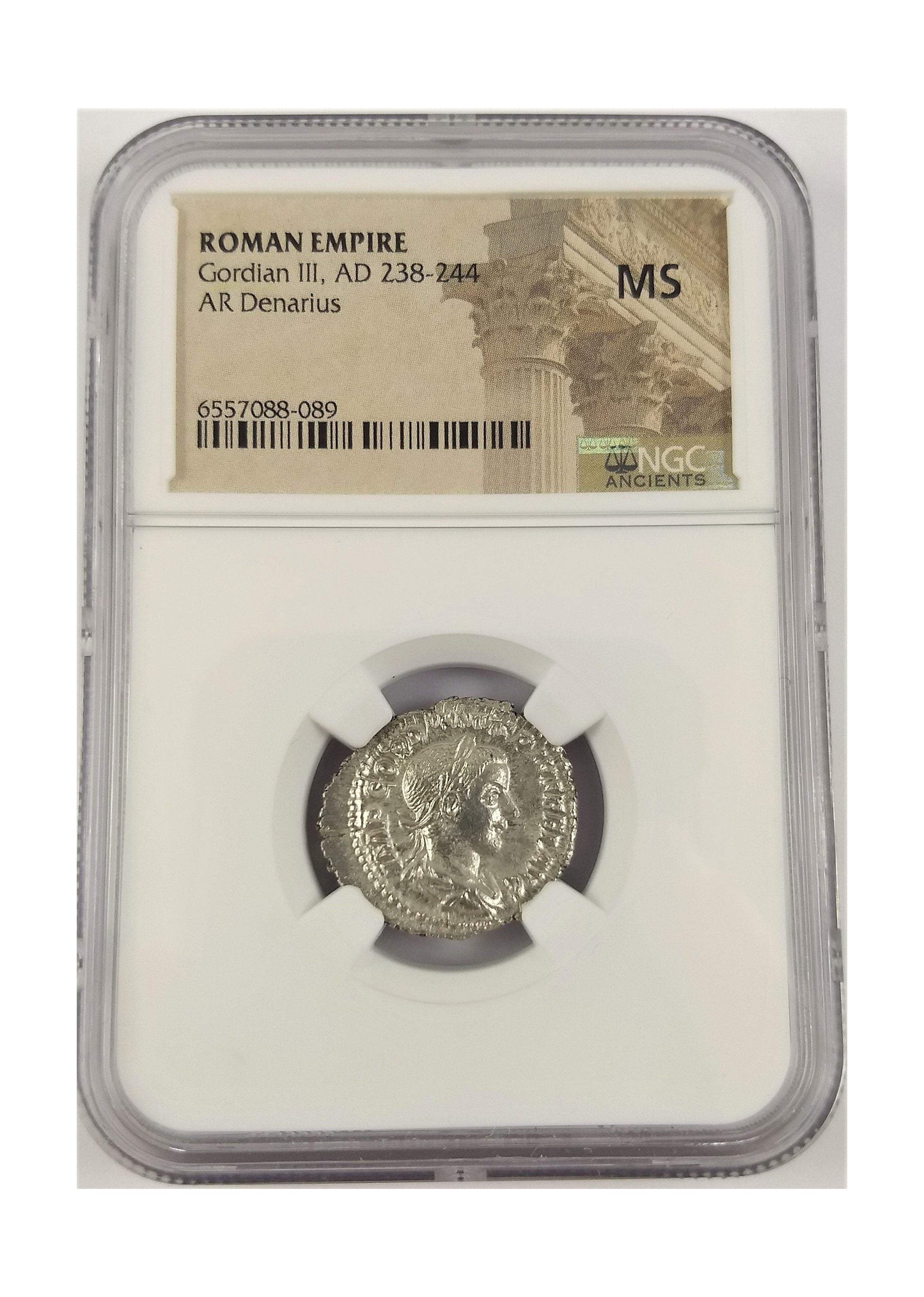 Gordian III Roman Silver Denarius (AD 238-244) NGC