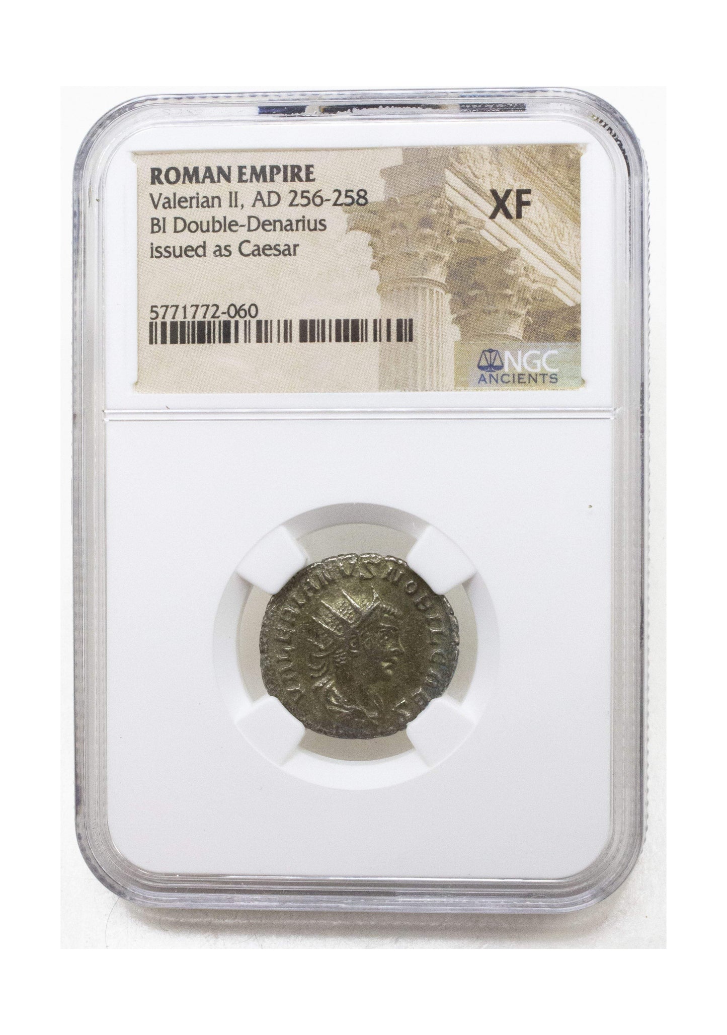 Roman Silver Antoninianus Of Valerian II (AD 253–257) NGC