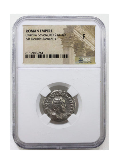 Otacilia Severa Roman Silver Antoninianus (NGC Certified Slab)