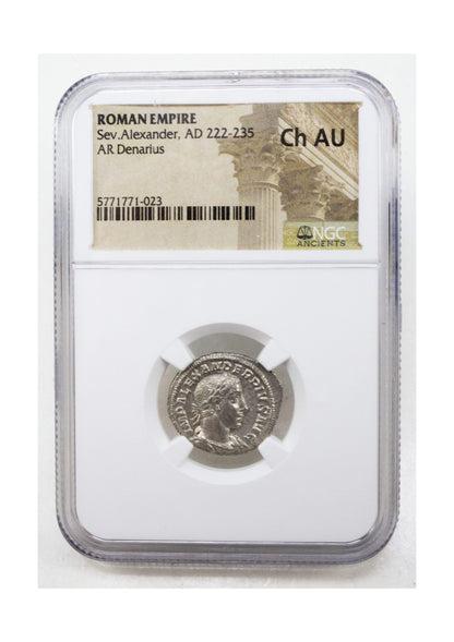 Severus Alexander Roman Silver Denarius (AD 222-235) NGC