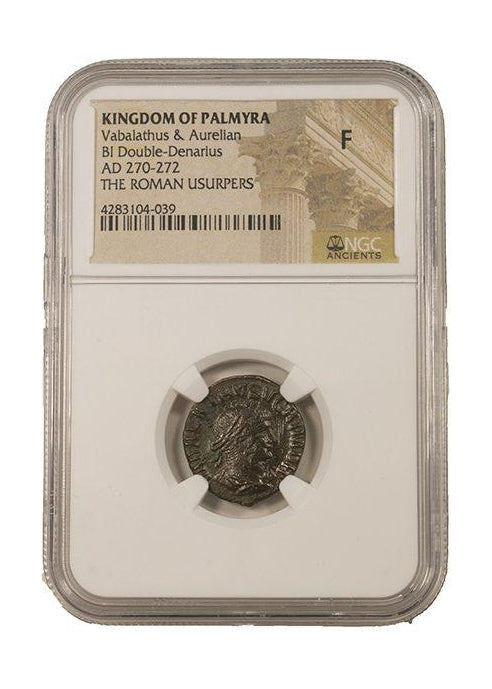 Vabalathus and Aurelian Roman AE (NGC Certified Slab)