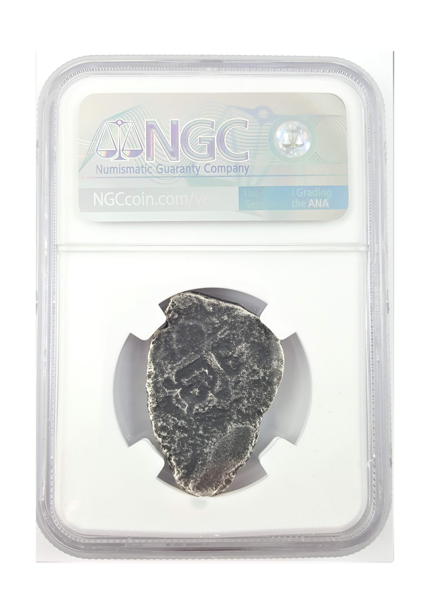 Spain 8 Reales Fragment Of Philip V (1735) – Vliegenthart Shipwreck, NGC Certified