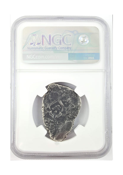 Spain 8 Reales Fragment Of Philip V (1735) – Vliegenthart Shipwreck, NGC Certified