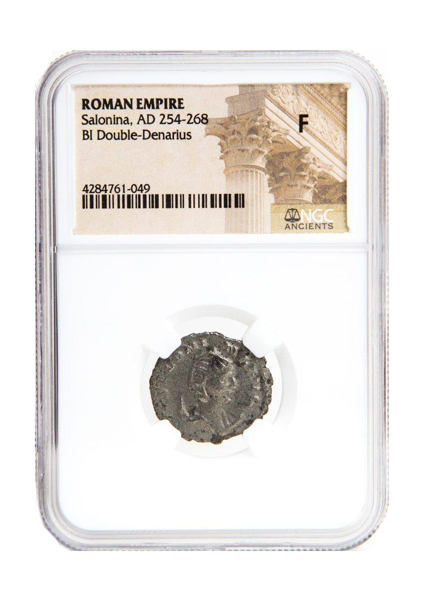 Salonina Roman Silver Antoninianus (NGC Certified Slab)