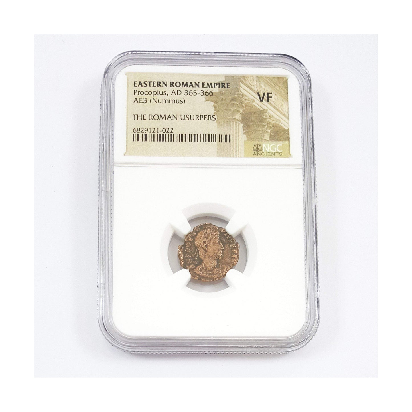 Roman Bronze AE3 Of Procopius (AD 365–366) NGC