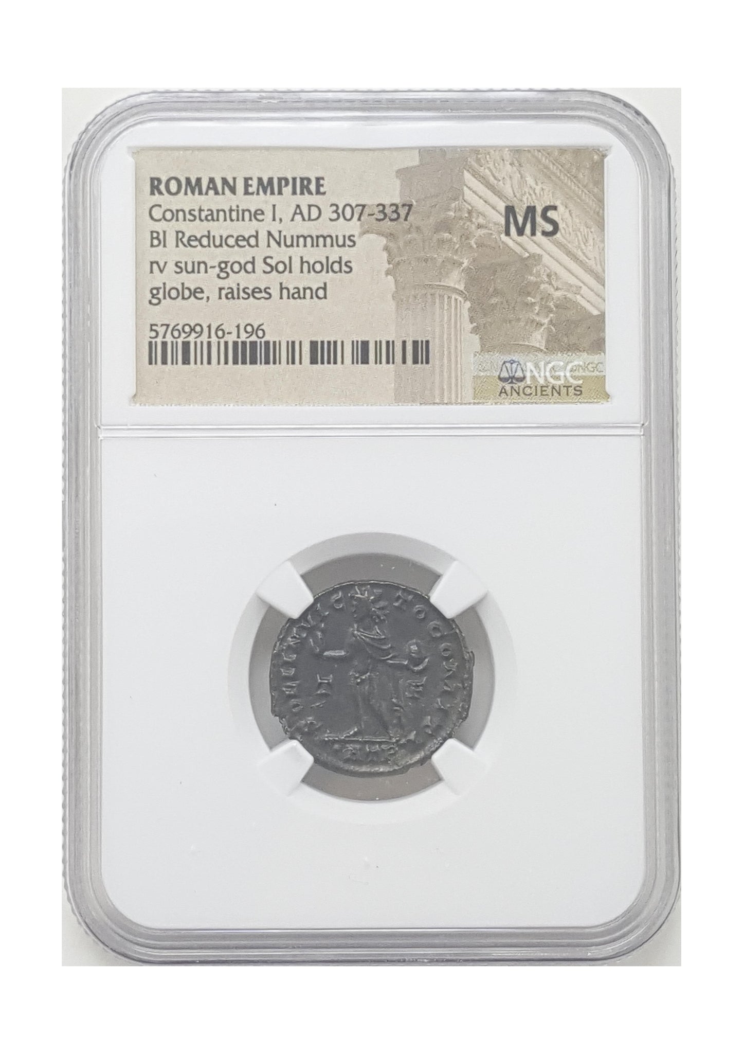 Constantine I, The Great (Sol Invictus) Roman AE (AD 272–337) NGC