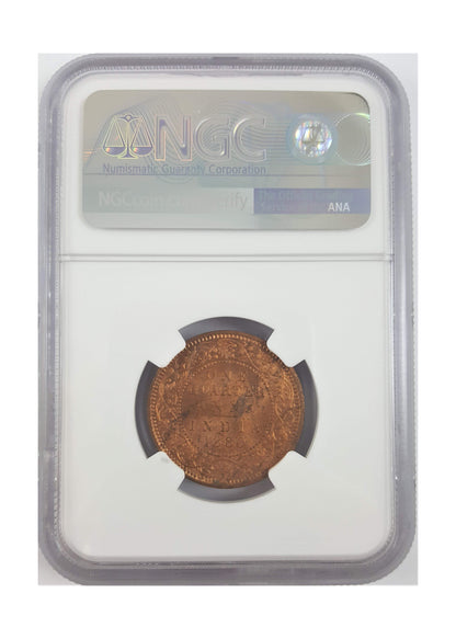 British India 1/4 Anna (1880–1889) – Queen Victoria – Copper Coin