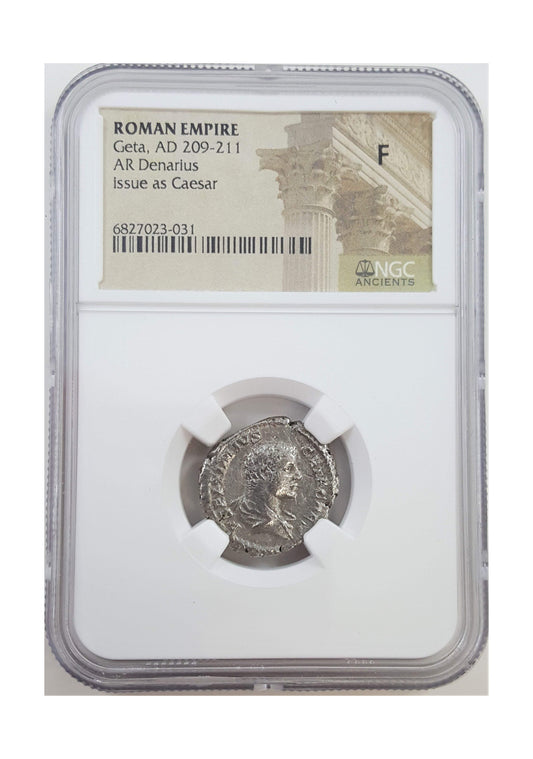 Geta Roman Silver Antoninianus (NGC Certified Slab)