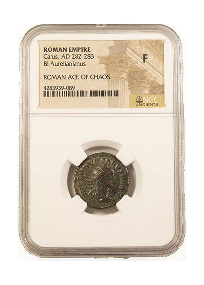 Roman Silvered Antoninianus Of Carus (AD 282–283) NGC