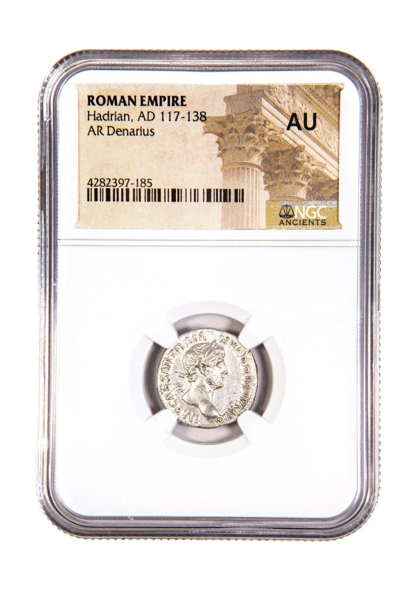 Hadrian Roman Silver Denarius (AD 117-138) NGC