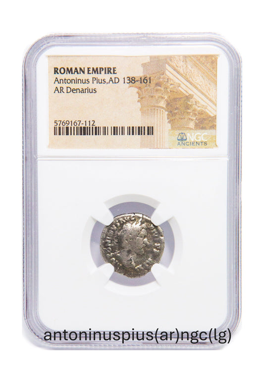 Antoninus Pius Roman Silver Denarius (AD 138-161) NGC
