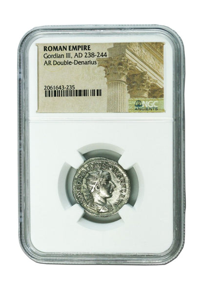 Gordian III Roman Silver Denarius (AD 238-244) NGC
