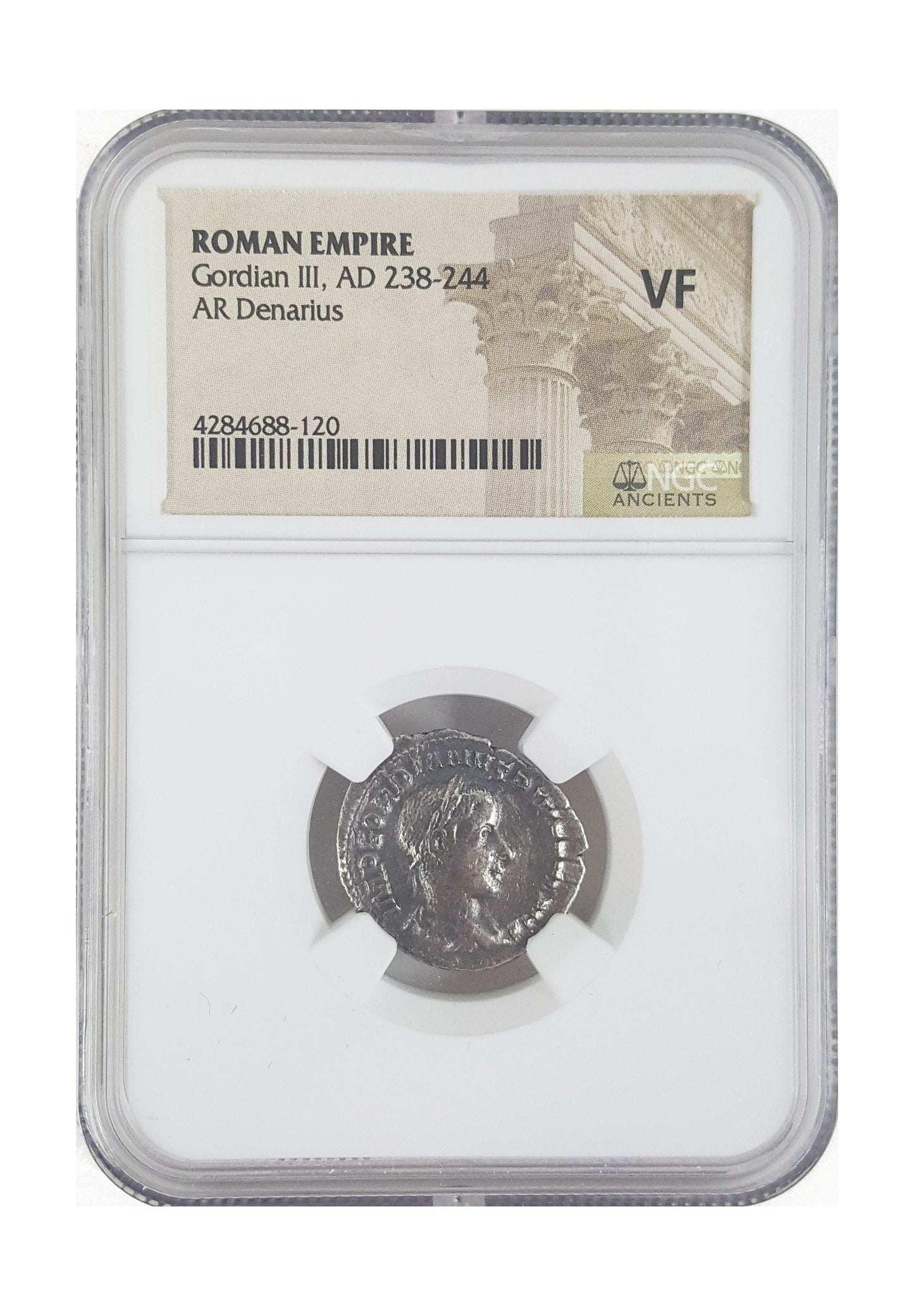 Gordian III Roman Silver Denarius (AD 238-244) NGC