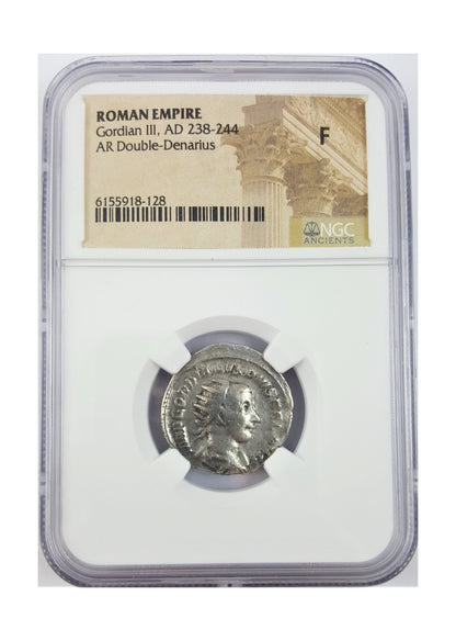 Gordian III Roman Silver Denarius (AD 238-244) NGC