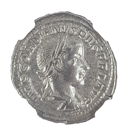 Gordian III Roman Silver Denarius (AD 238-244) NGC