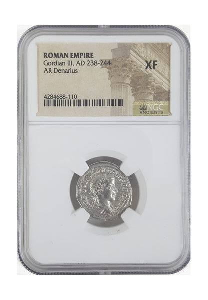 Gordian III Roman Silver Denarius (AD 238-244) NGC