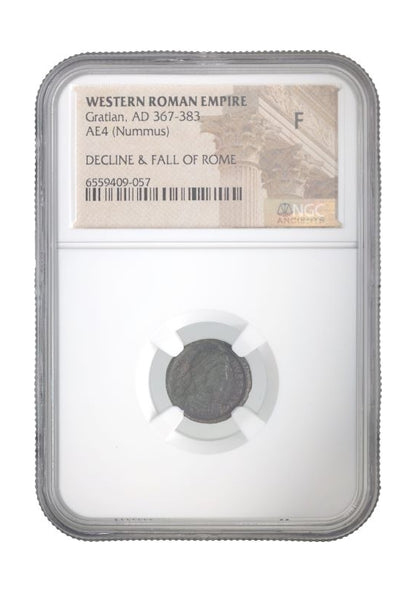 Roman Bronze AE3 Of Gratian (AD 367–383) NGC