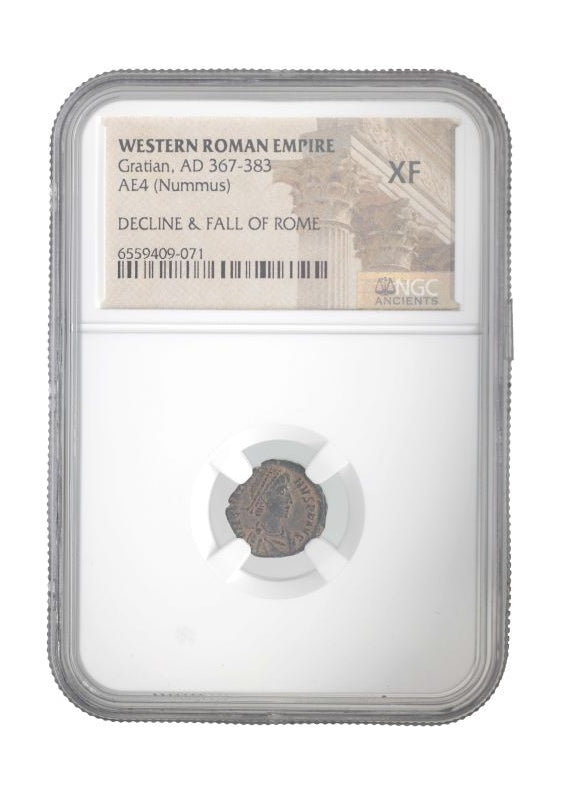 Roman Bronze AE3 Of Gratian (AD 367–383) NGC