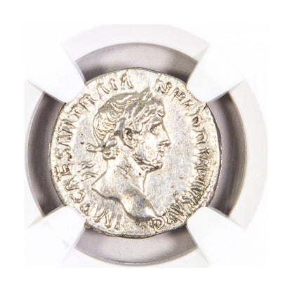 Hadrian Roman Silver Denarius (AD 117-138) NGC
