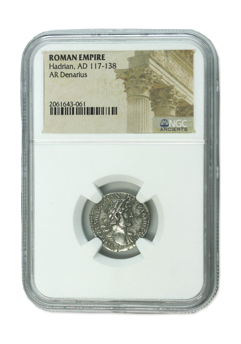 Hadrian Roman Silver Denarius (AD 117-138) NGC