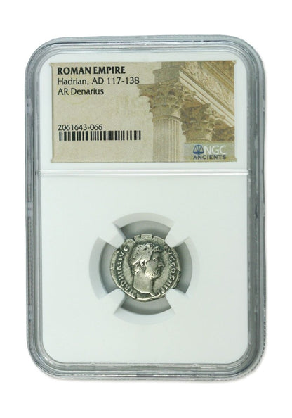 Hadrian Roman Silver Denarius (AD 117-138) NGC