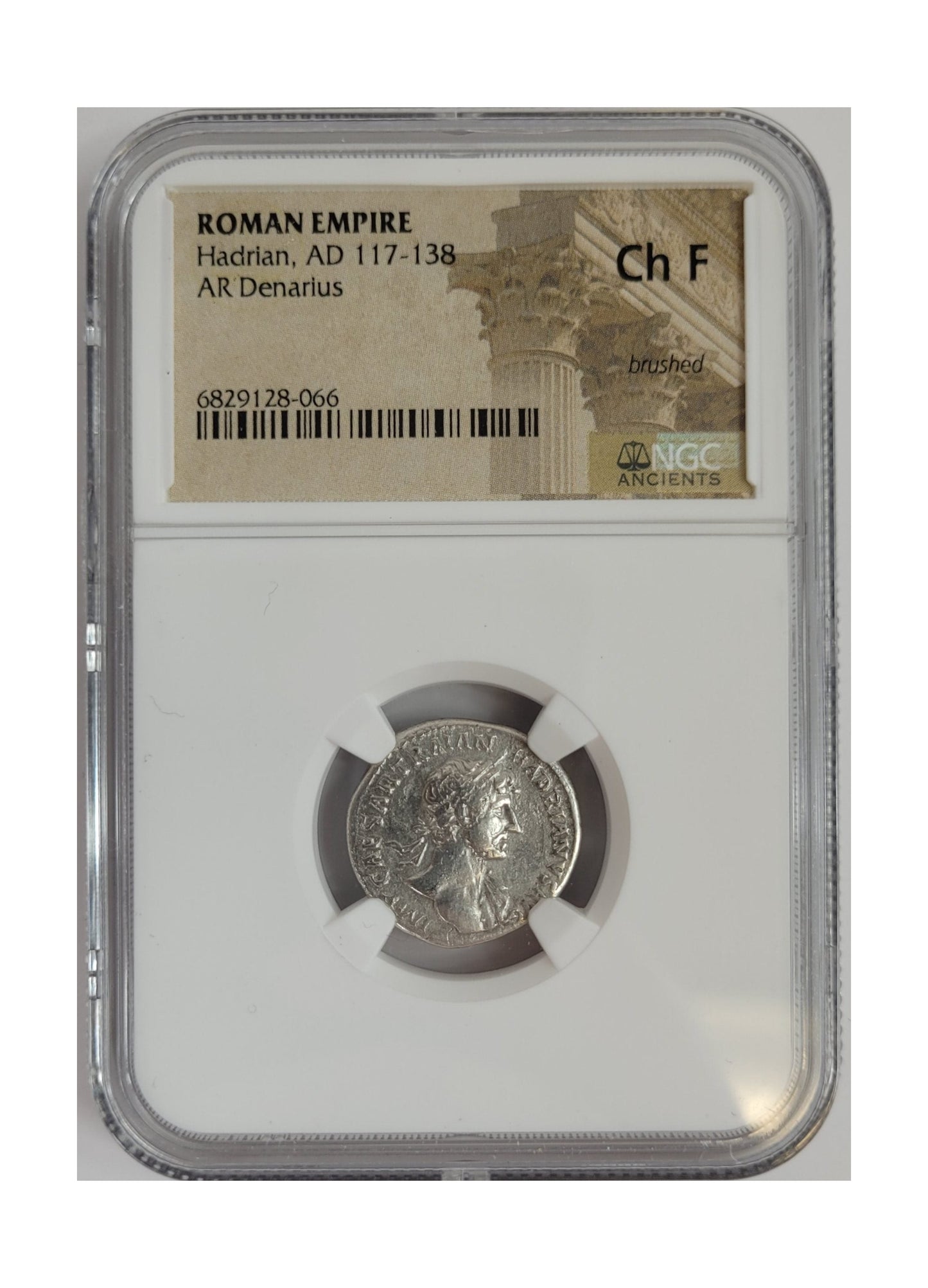 Hadrian Roman Silver Denarius (AD 117-138) NGC