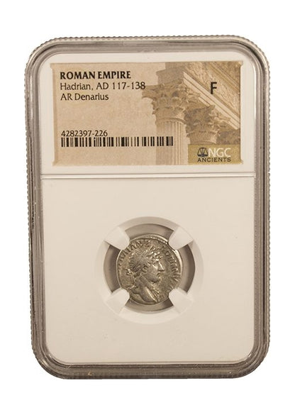 Hadrian Roman Silver Denarius (AD 117-138) NGC