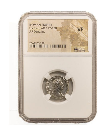 Hadrian Roman Silver Denarius (AD 117-138) NGC