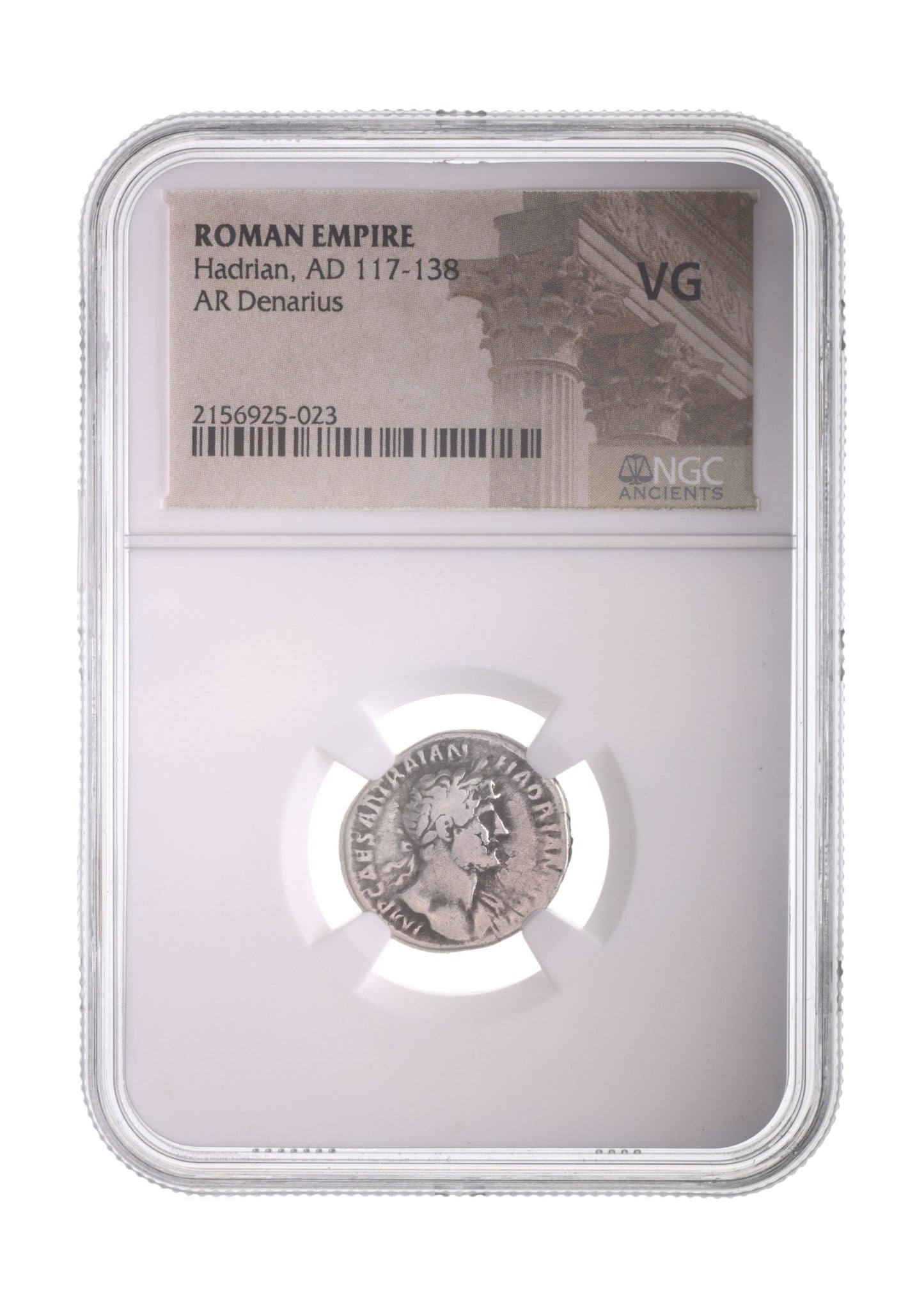 Hadrian Roman Silver Denarius (AD 117-138) NGC
