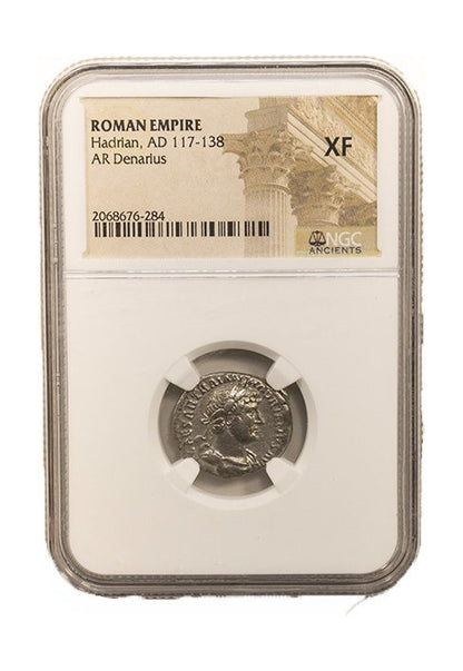 Hadrian Roman Silver Denarius (AD 117-138) NGC