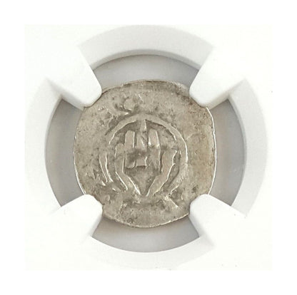 Austria “Right Hand of God” Heller (c. 1300) NGC