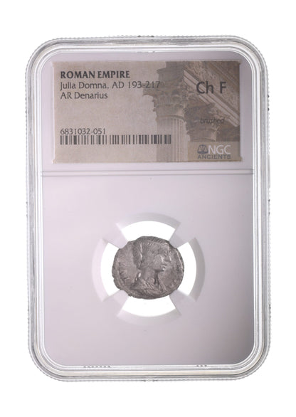Julia Domna Roman Silver Denarius (AD 193-217) NGC