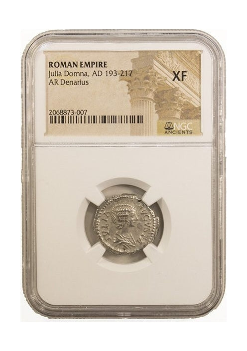 Julia Domna Roman Silver Denarius (AD 193-217) NGC