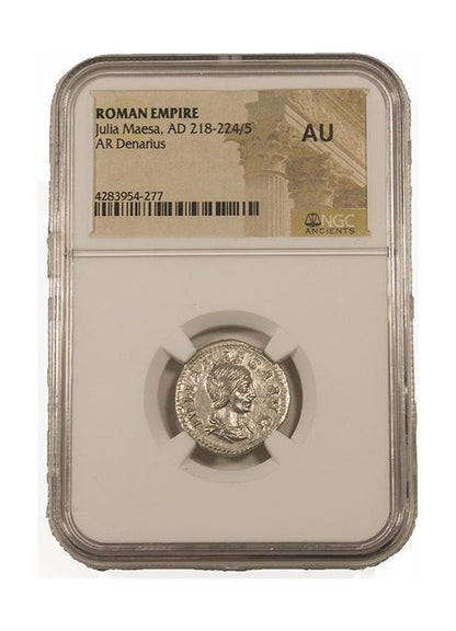 Julia Maesa Roman Silver Antoninianus (NGC Certified Slab)