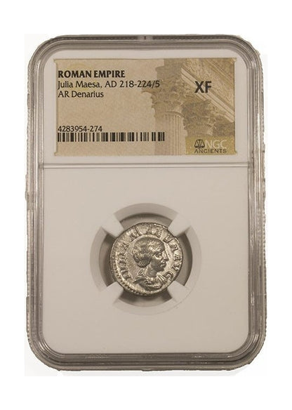 Julia Maesa Roman Silver Antoninianus (NGC Certified Slab)