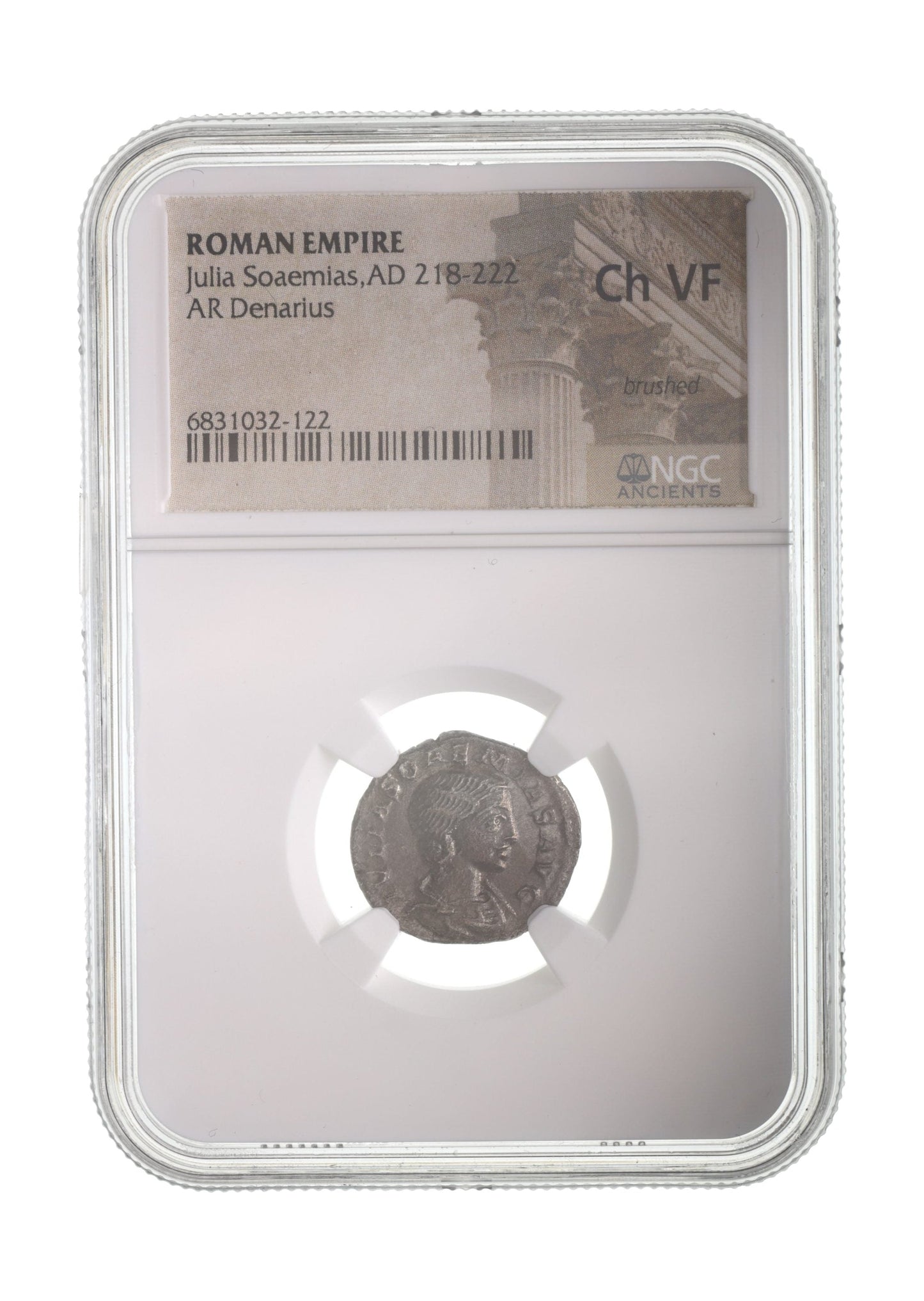 Julia Soaemias Roman Silver Antoninianus (NGC Certified Slab)