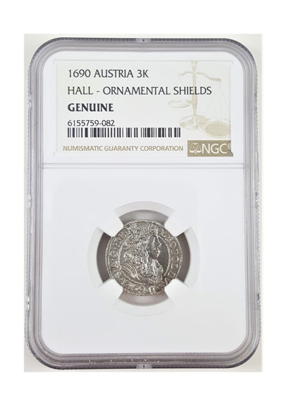 Austria Silver 3 Kreuzer Of Leopold I “The Hogmouth” (AD 1657–1705) NGC