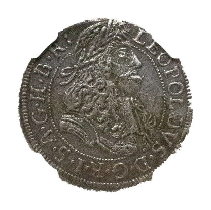 Austria Silver 3 Kreuzer Of Leopold I “The Hogmouth” (AD 1657–1705) NGC