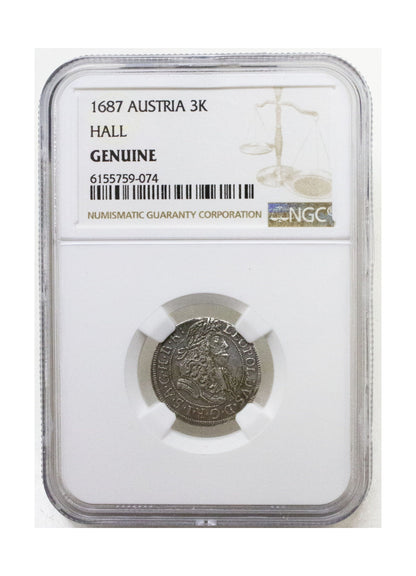 Austria Silver 3 Kreuzer Of Leopold I “The Hogmouth” (AD 1657–1705) NGC