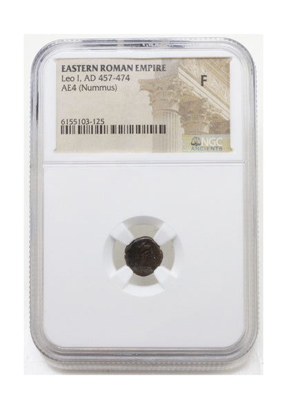 Roman Bronze AE4 Of Leo I (AD 457–474) NGC