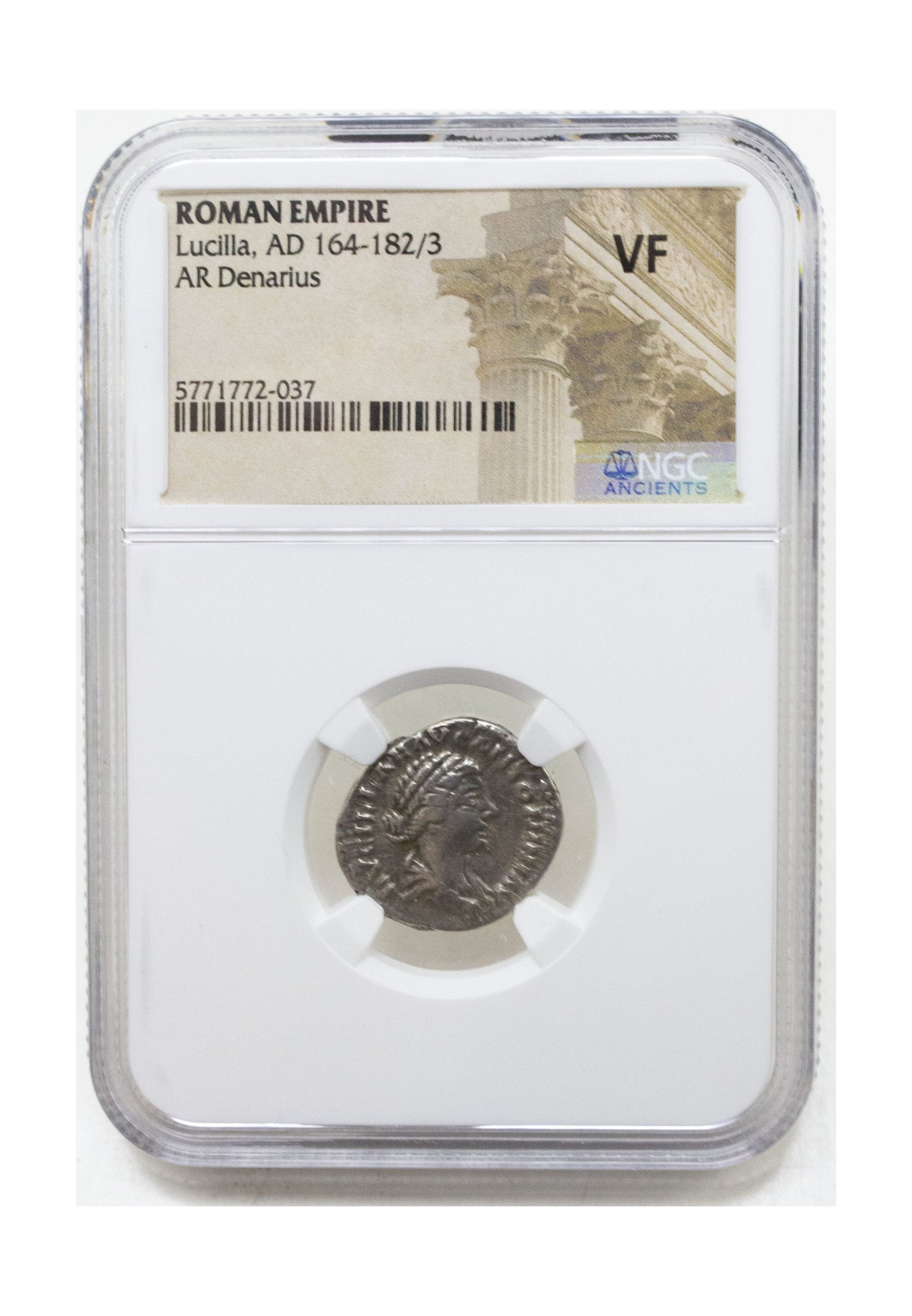 Lucilla Roman AR Denarius (NGC Slabbed) — Coins from the Movies