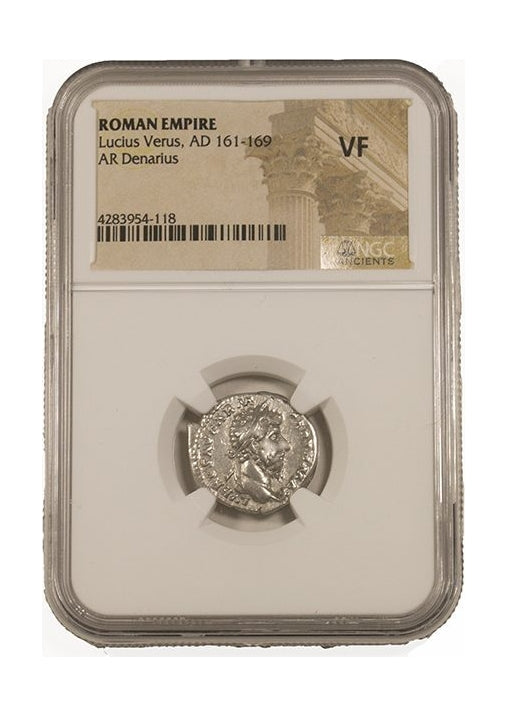 Lucius Verus Roman AR Denarius (NGC Certified Slab)