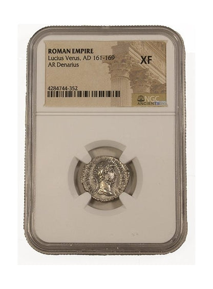 Lucius Verus Roman AR Denarius (NGC Certified Slab)