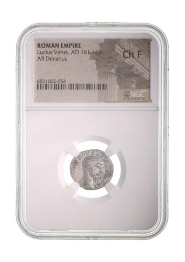 Lucius Verus Roman AR Denarius (NGC Certified Slab)