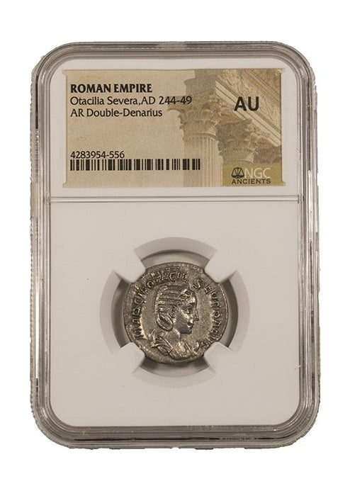 Otacilia Severa Roman Silver Antoninianus (NGC Certified Slab)