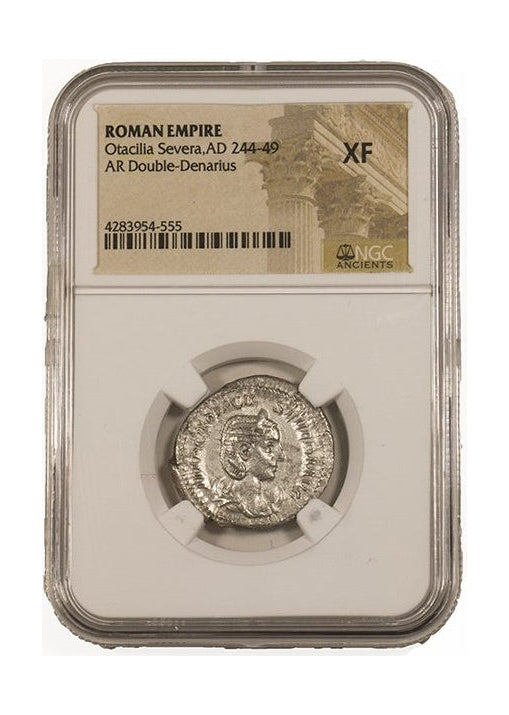 Otacilia Severa Roman Silver Antoninianus (NGC Certified Slab)